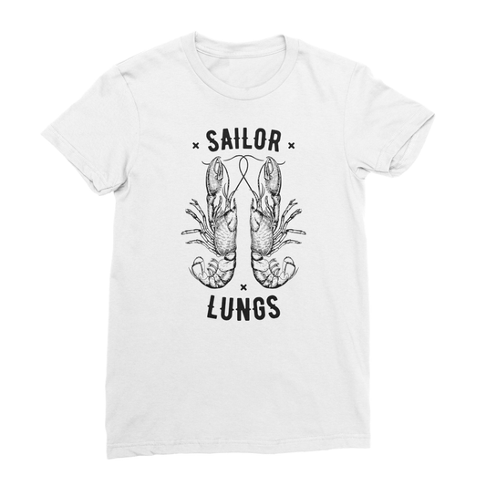 AQUA B&W - 06 - Sailing Lungs - Women's Fine Jersey T-Shirt-Apparel-AQUATICUS