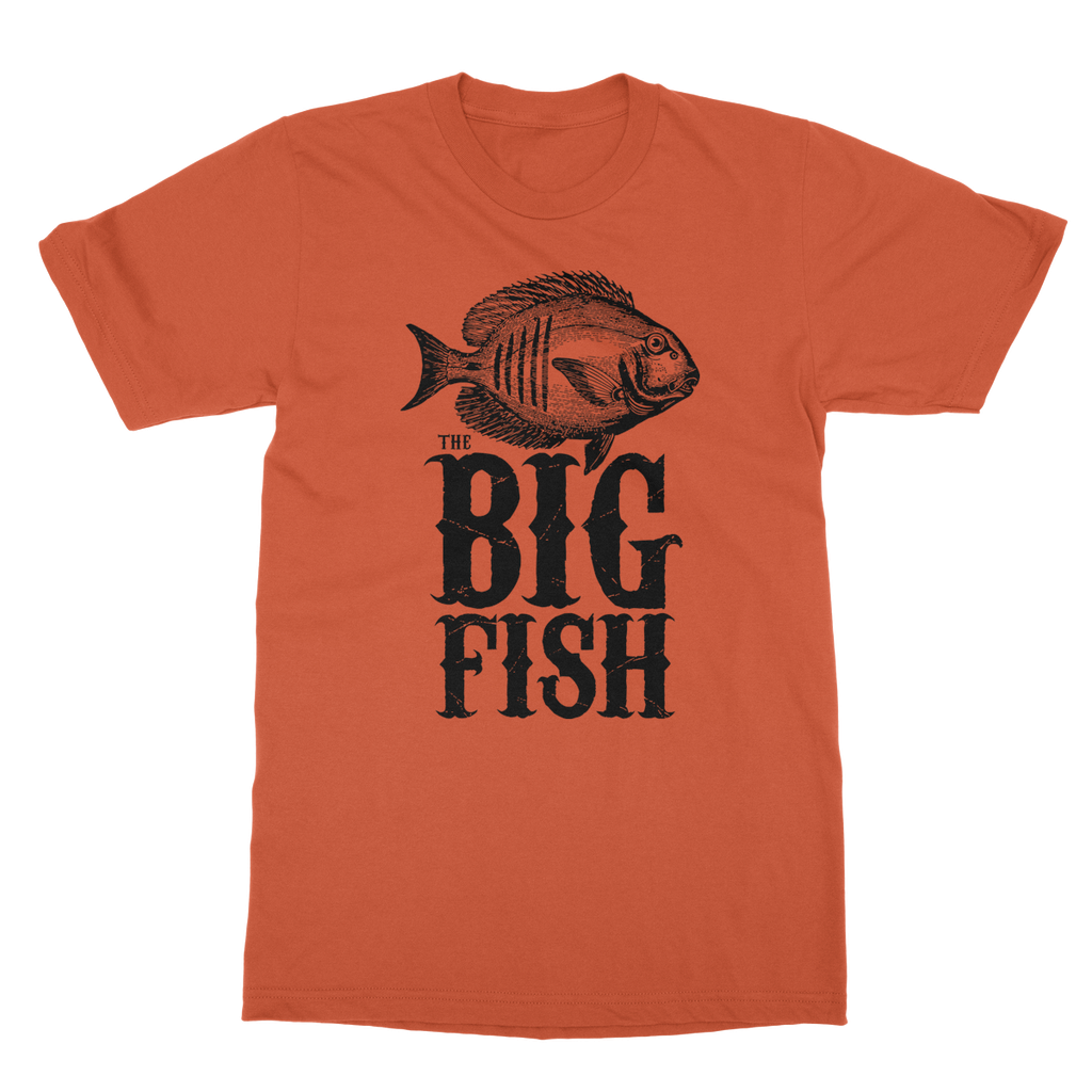 AQUA B&W - 01 -Big Fish - Softstyle Ringspun T-Shirt-Apparel-AQUATICUS