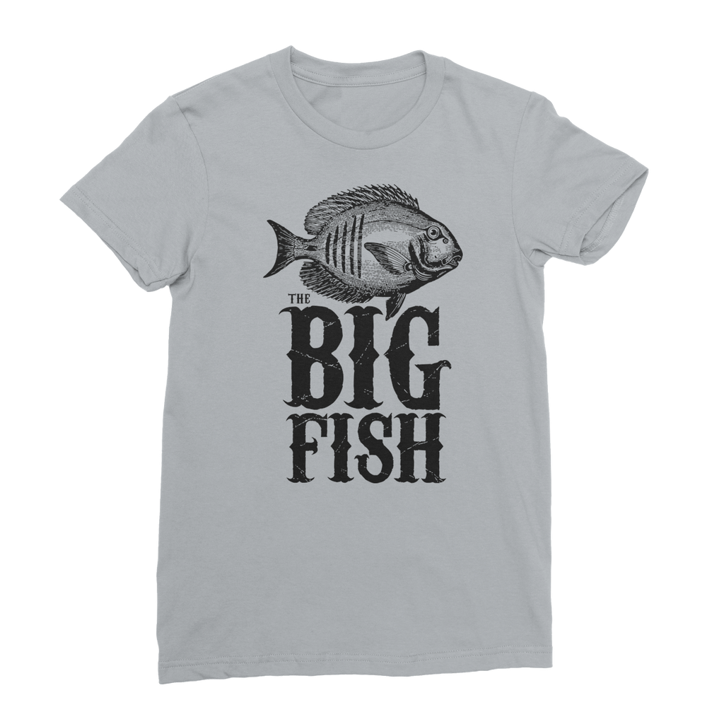 AQUA B&W - 01 -Big Fish - Women's Fine Jersey T-Shirt-Apparel-AQUATICUS