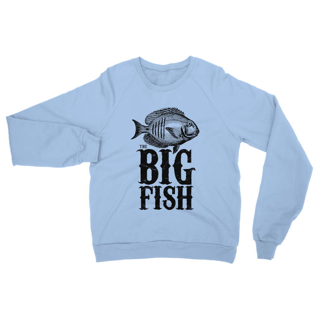 AQUA B&W - 01 -Big Fish - Heavy Blend Crew Neck Sweatshirt-Apparel-AQUATICUS